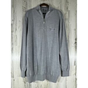 Glenmuir Mens Sweater Size XL Gray Merino Wool Kooyonga Golf Club Centenary 2023